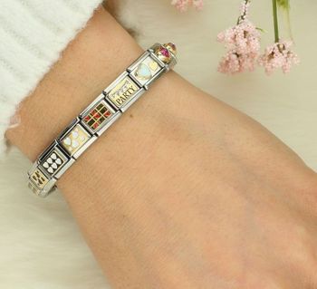 Charms Nomination Link 18K zawieszka złoto Płytka z czerwonym sercem 030284 58.jpg